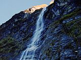 502 Waterfall Just After leaving Annapurna Sanctuary Just after leaving the Annapurna Sanctuary, a beautiful waterfall tumbled down from the ridge high above.